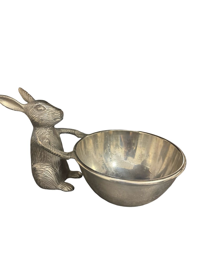 VG Silver-Tone Rabbit Figural Candy or N (1 of 8)