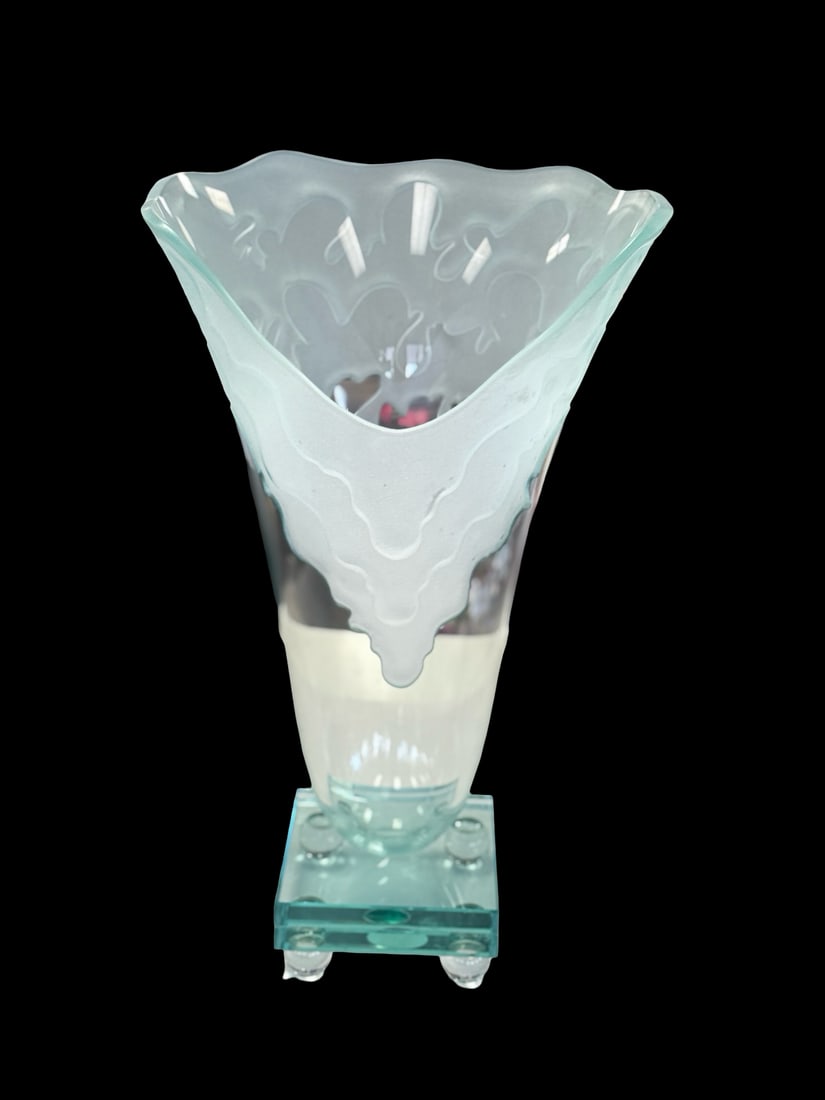 Salvatore Polizzi Style Glass Wave Vase (1 of 9)