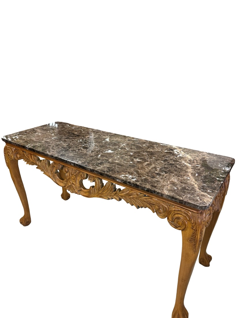 Rococo Style Marble Top Table 2 pc set (1 of 8)