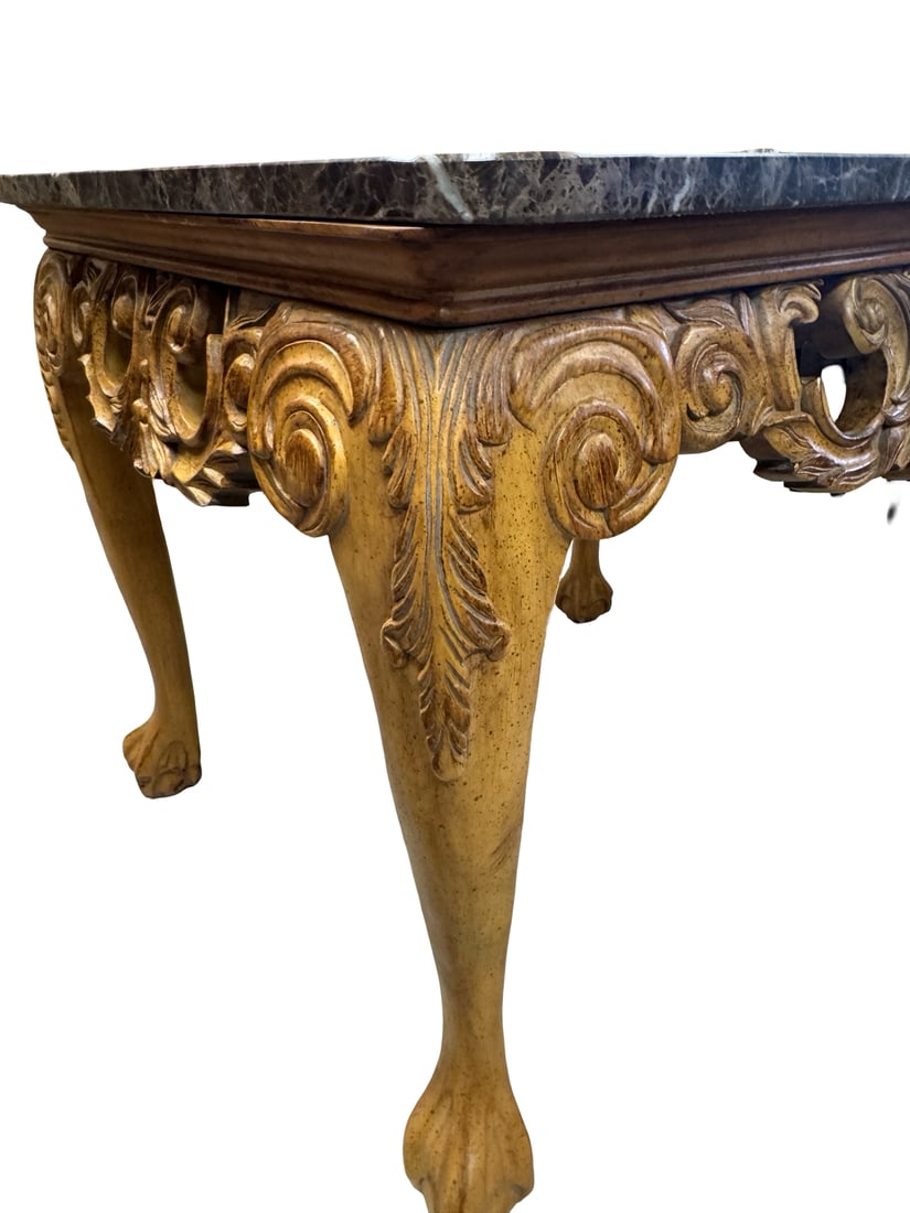 Rococo Style Marble Top Table 2 pc set - 6