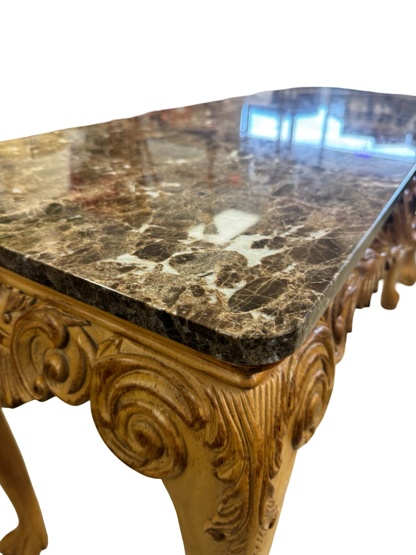Rococo Style Marble Top Table 2 pc set - 7