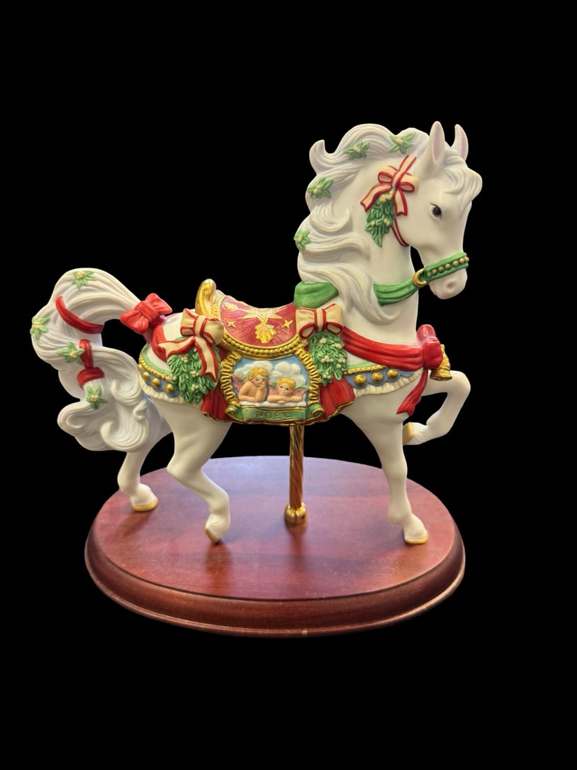 Patriotic Carousel Horse Figurine on Woo (1 of 4)