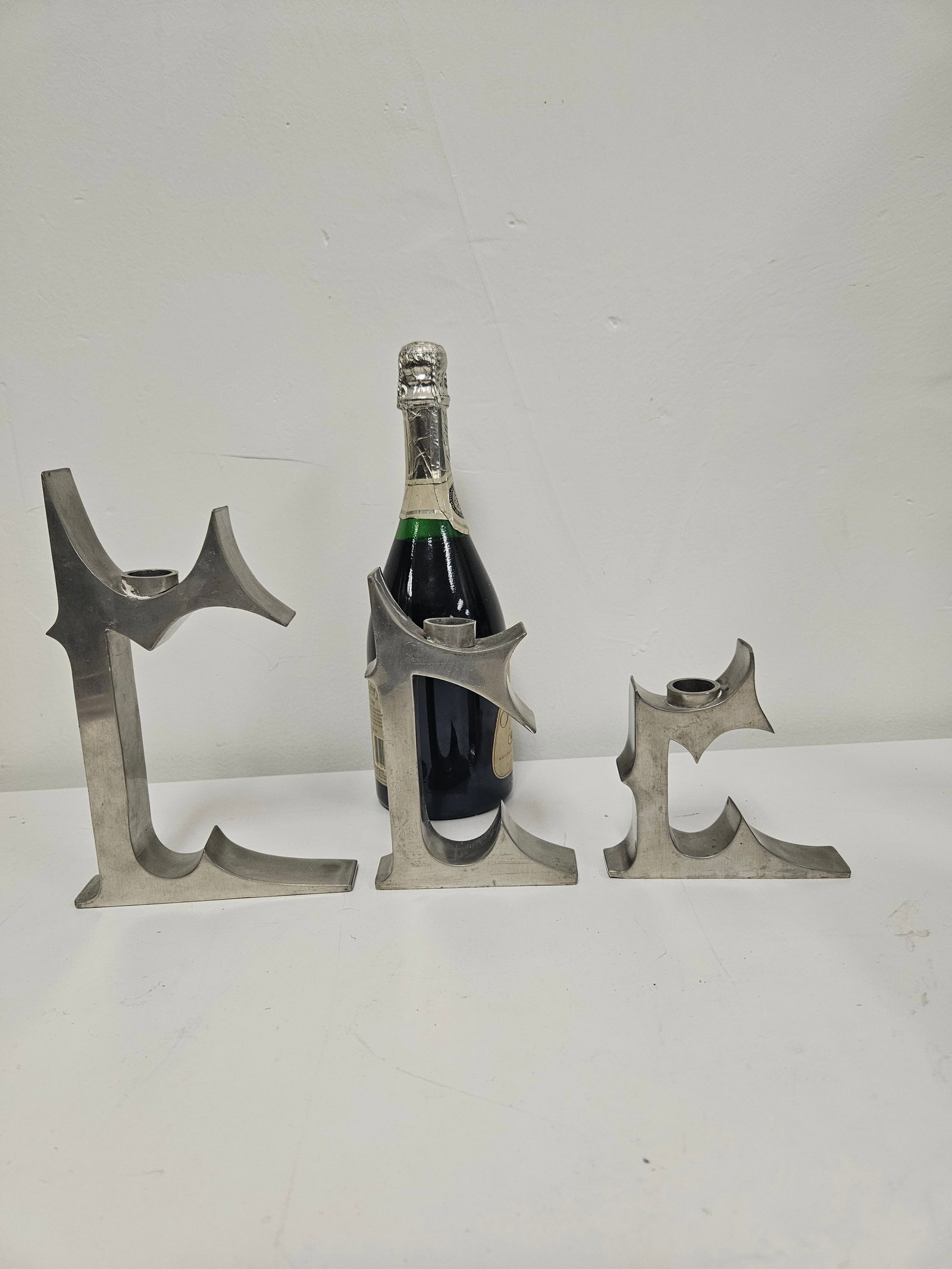 Brutalist Style Graduated Candlesticks - 2