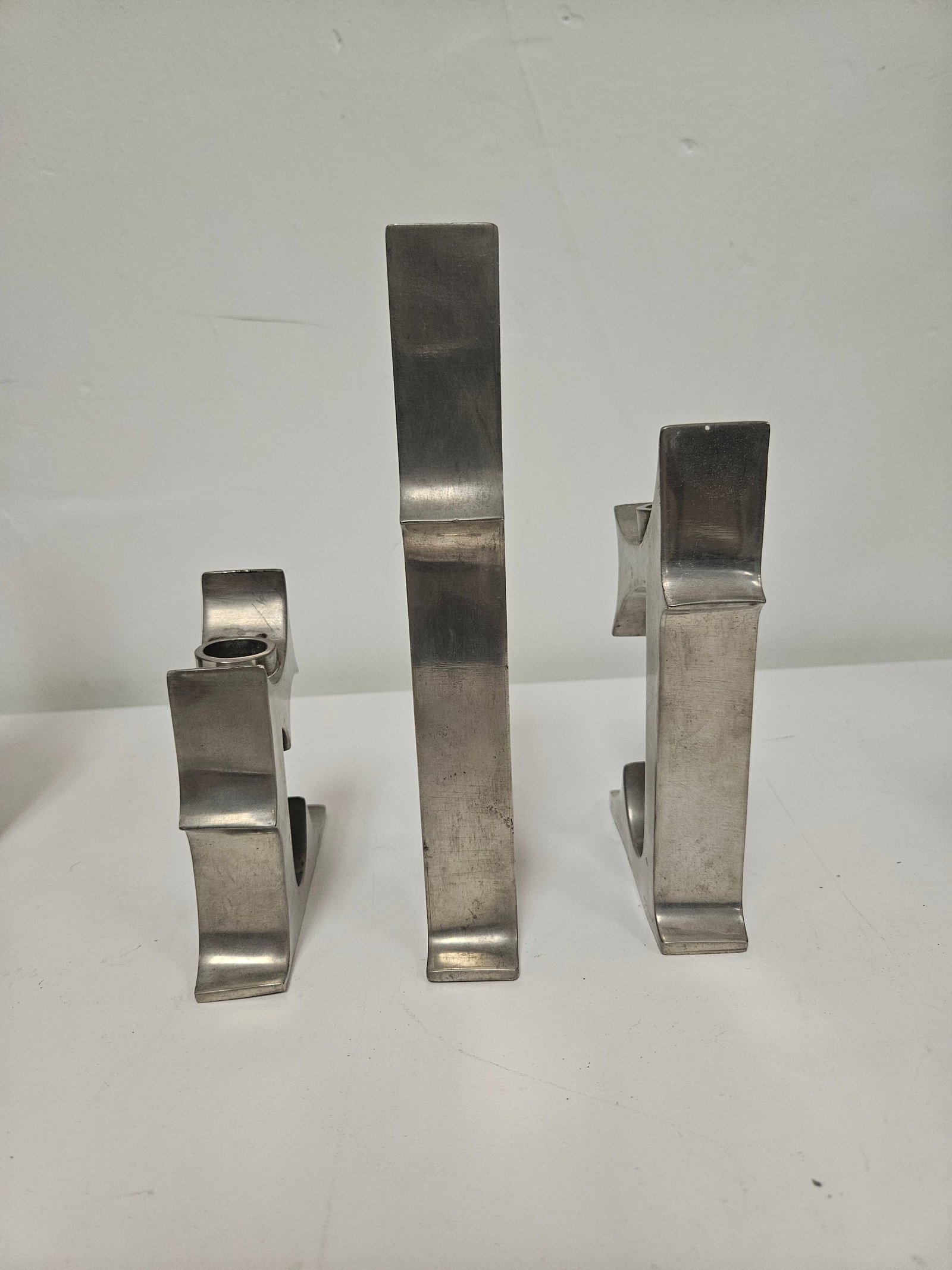 Brutalist Style Graduated Candlesticks - 6