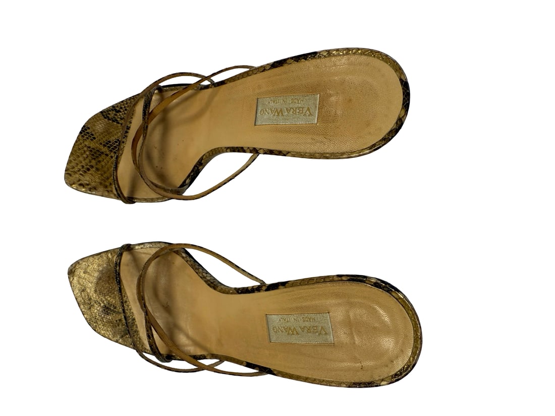 Vera Wang Snakeskin-Embossed Sandals (1 of 5)