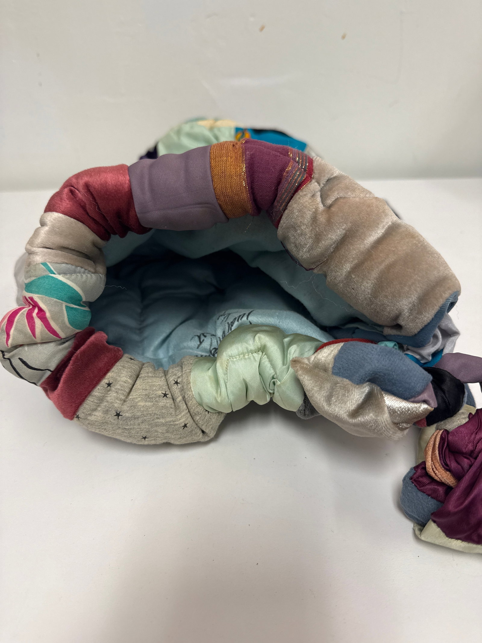 Eclectic Mixed Textile Patchwork Bag - 3