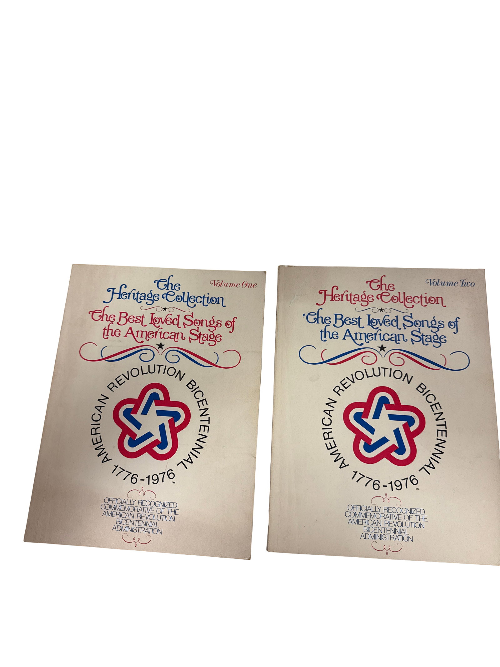 (2) 1976 Bicentennial Heritage Songbooks: This lot features volumes one and two of The Heritage Collection: The Best Loved Songs of the American Stage. Published by Chappell Music Company, these books were officially recognized as