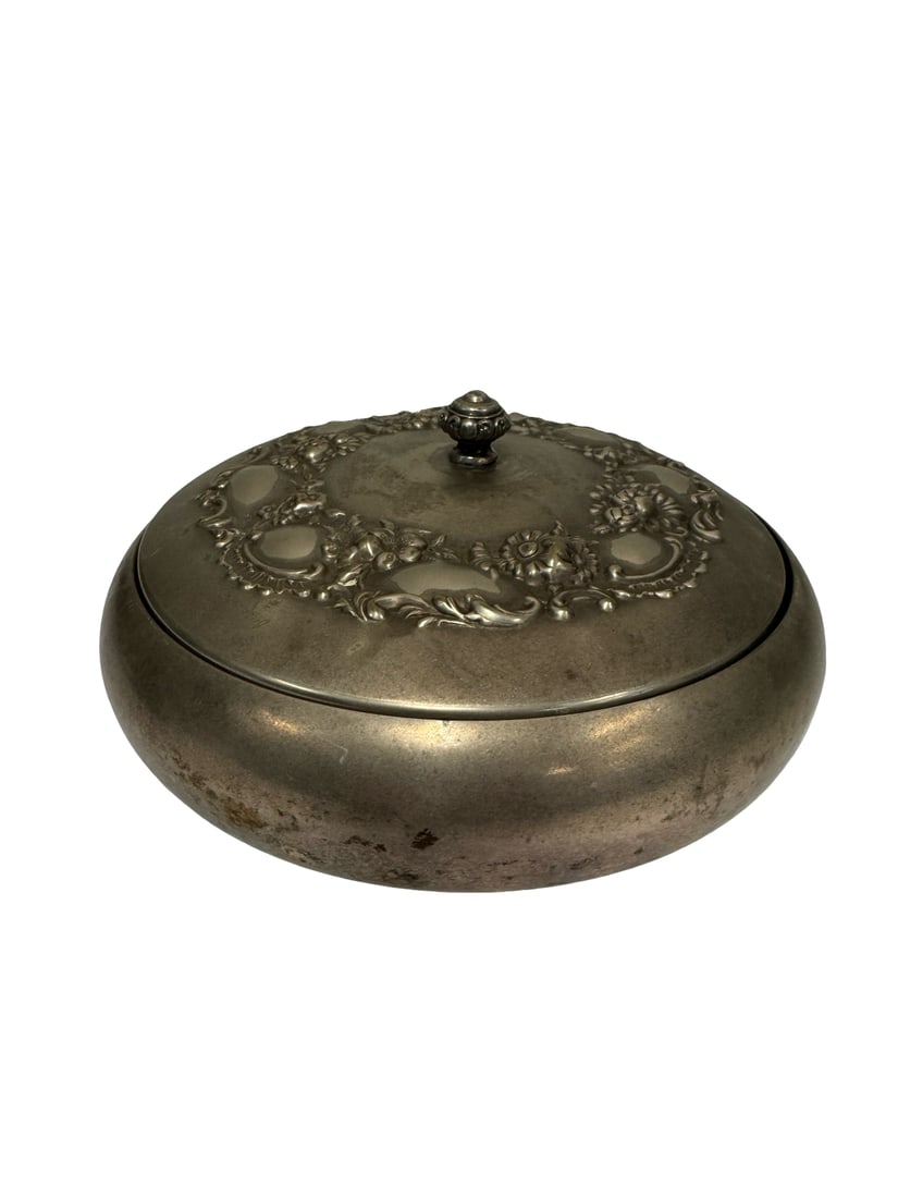 Silver-Plated Dish with Glass Insert (1 of 4)