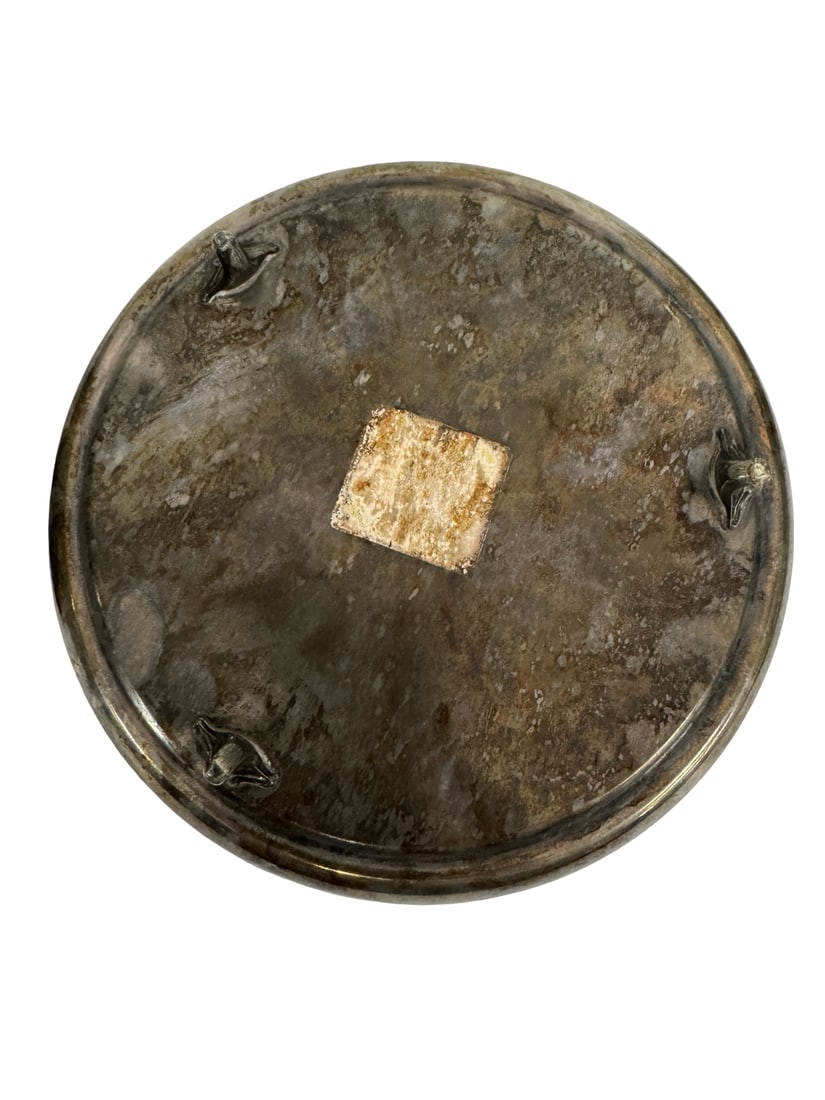 Silver-Plated Dish with Glass Insert - 4