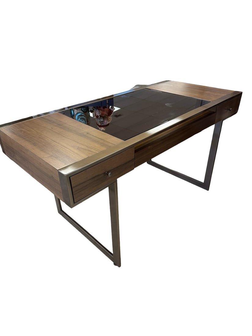 AD Modern Wood and Metal Writing Desk (1 of 8)