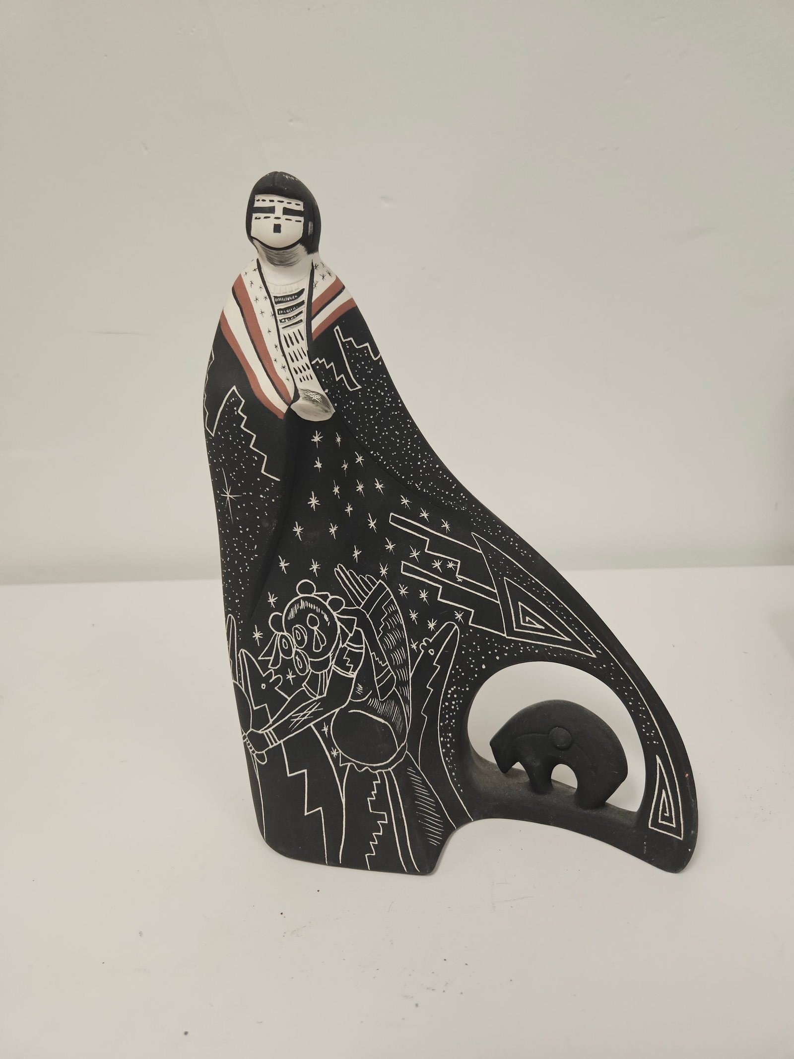 Southwestern Style Etched Pottery Figure (1 of 6)