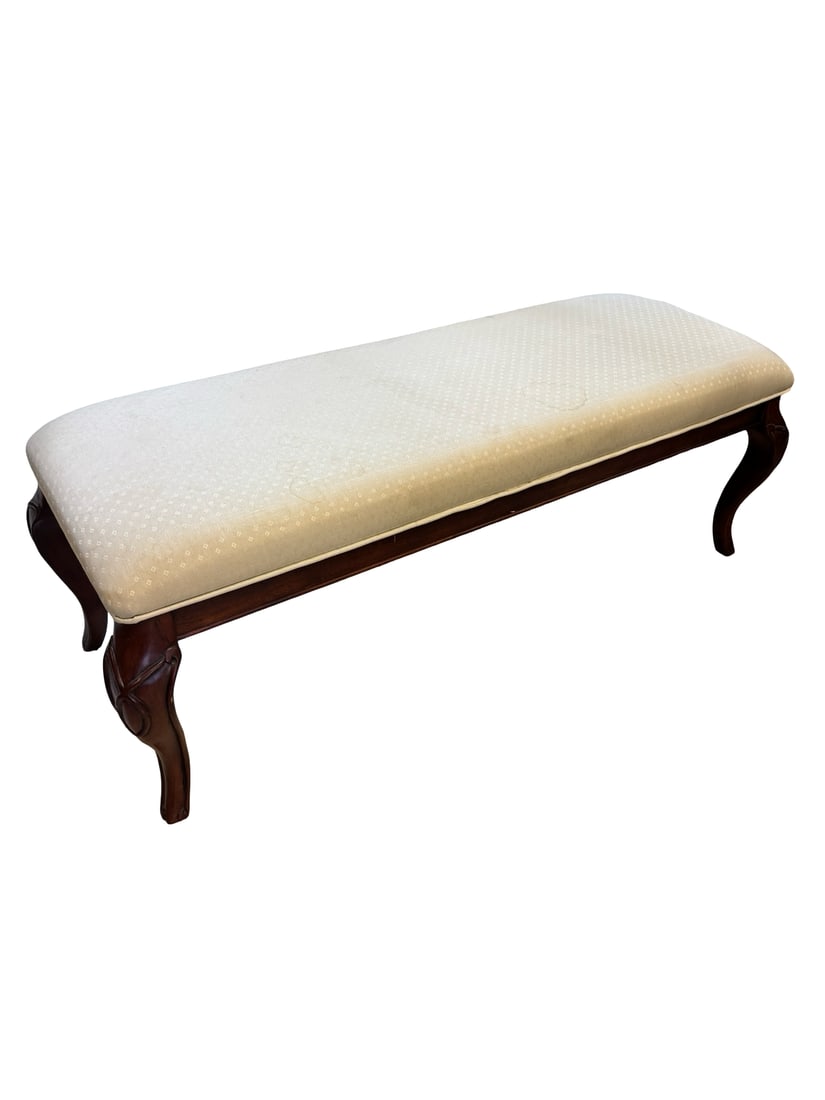 Vintage Traditional Upholstered Bench (1 of 9)