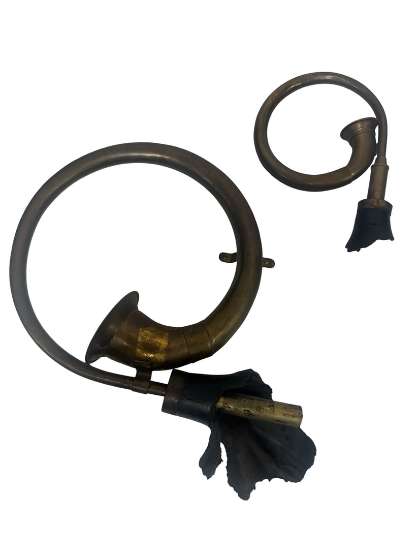 Pair of Vintage Brass Bulb Horns (1 of 4)