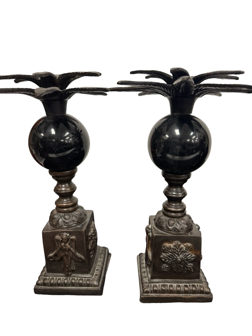 Pair of Palm Tree Neoclassical Style Can (1 of 5)
