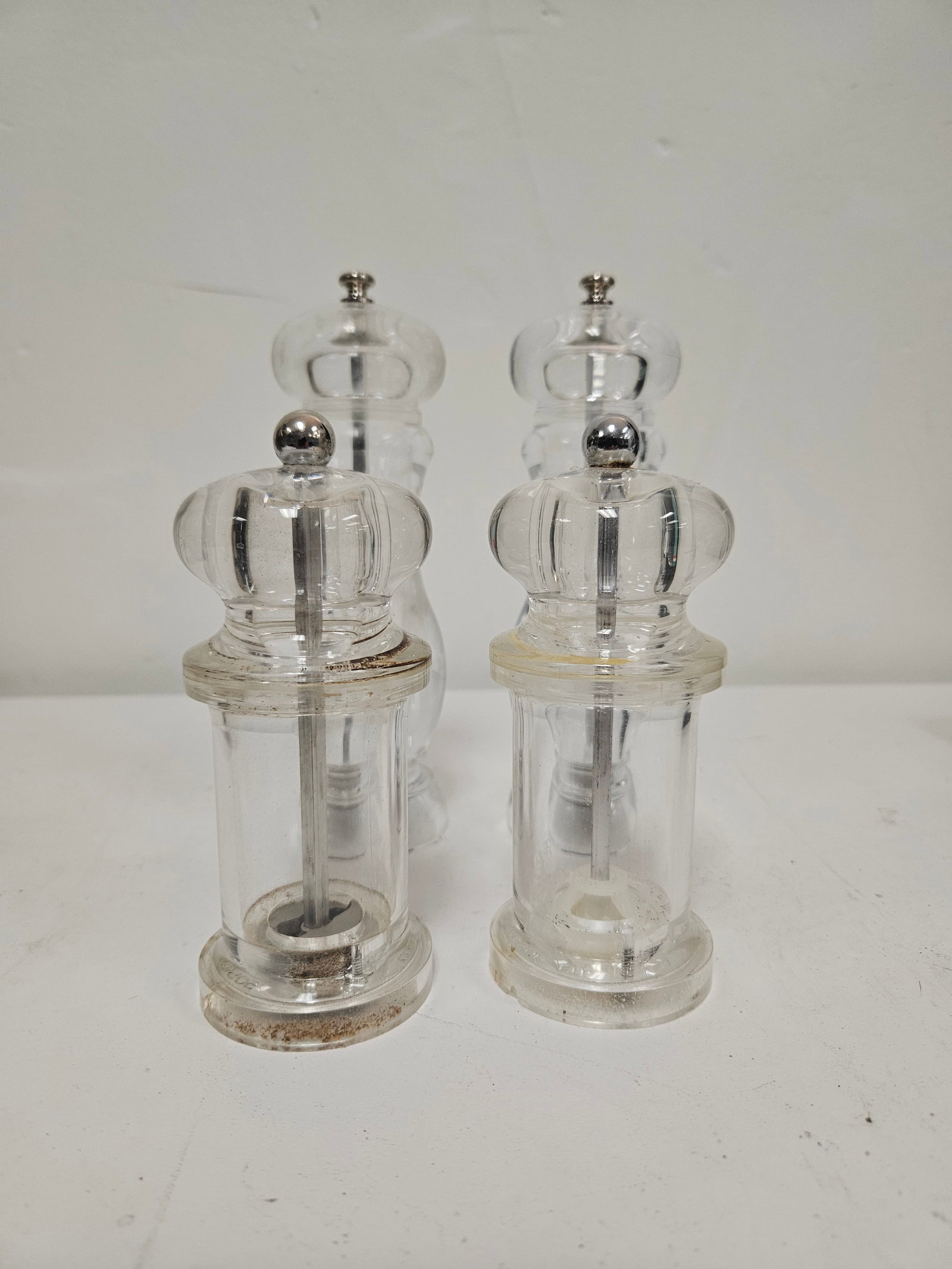 4-Piece Clear Acrylic Salt & Pepper Set (1 of 6)