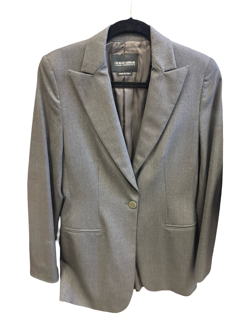 Giorgio Armani Gray Wool Blend Blazer (1 of 4)