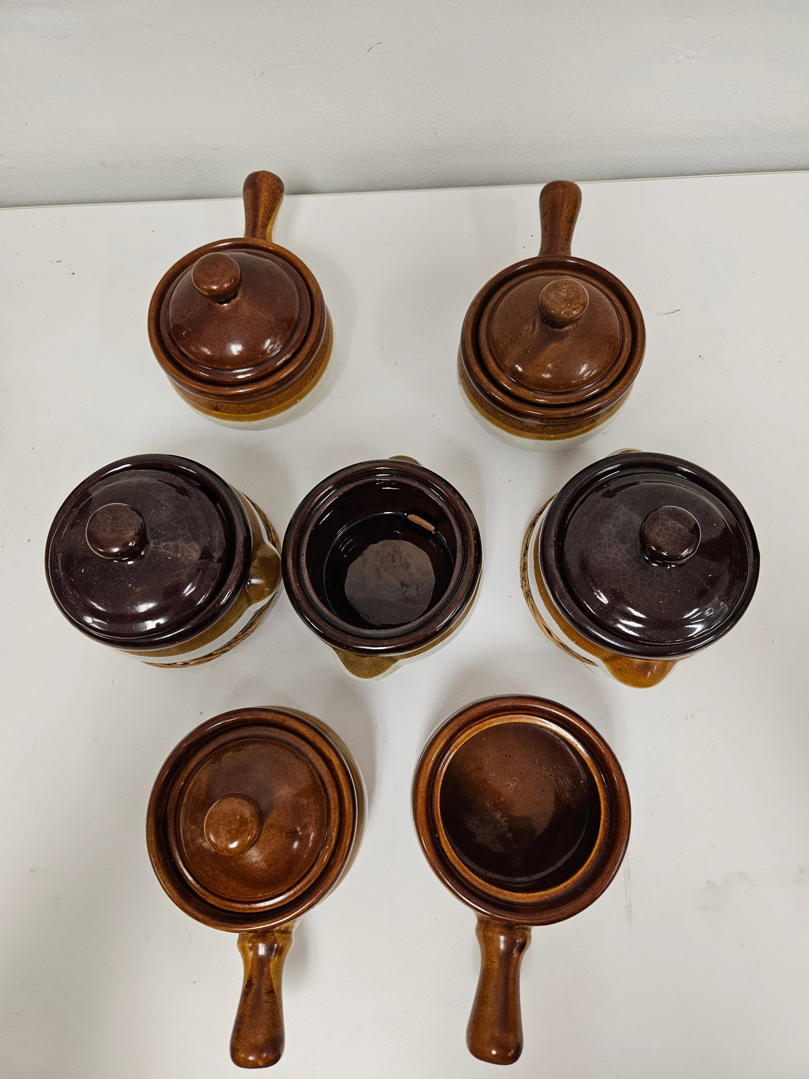 7pc Vintage Stoneware Crock & Bowl Set (1 of 5)