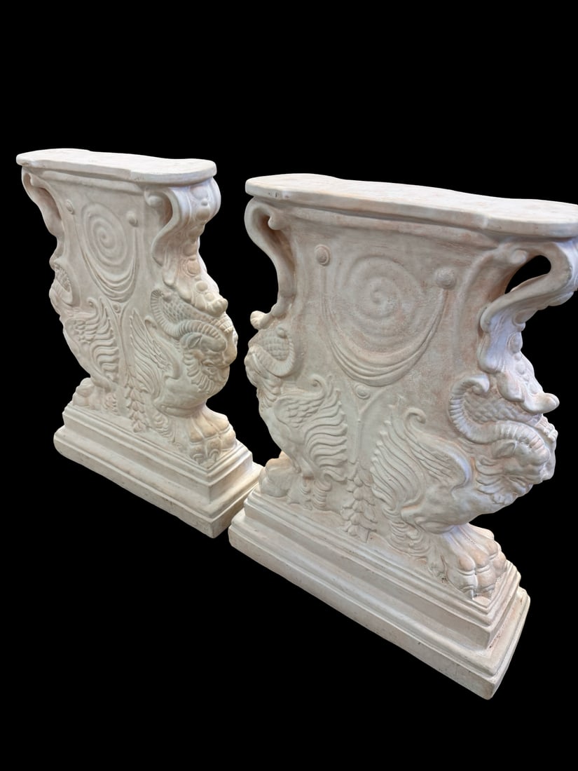 Pair Neoclassical Style Griffin Bases (1 of 9)