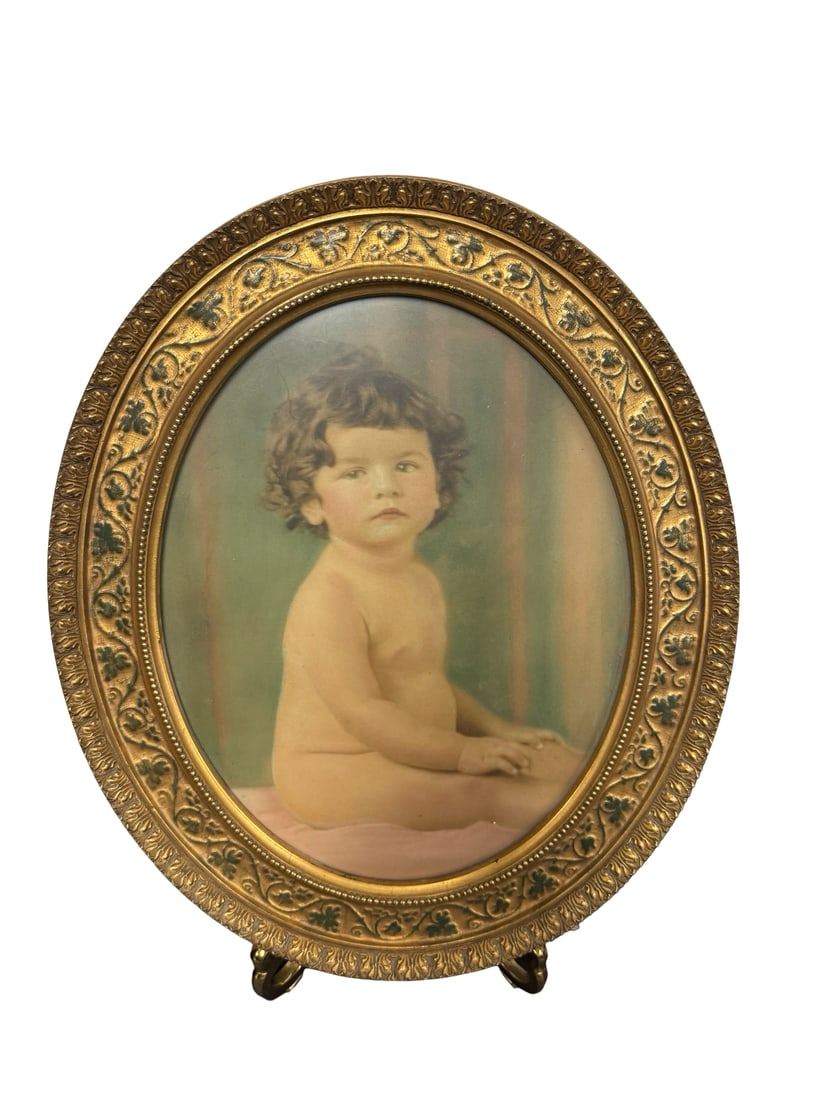Antique Tinted Child Portrait in Gilded (1 of 4)