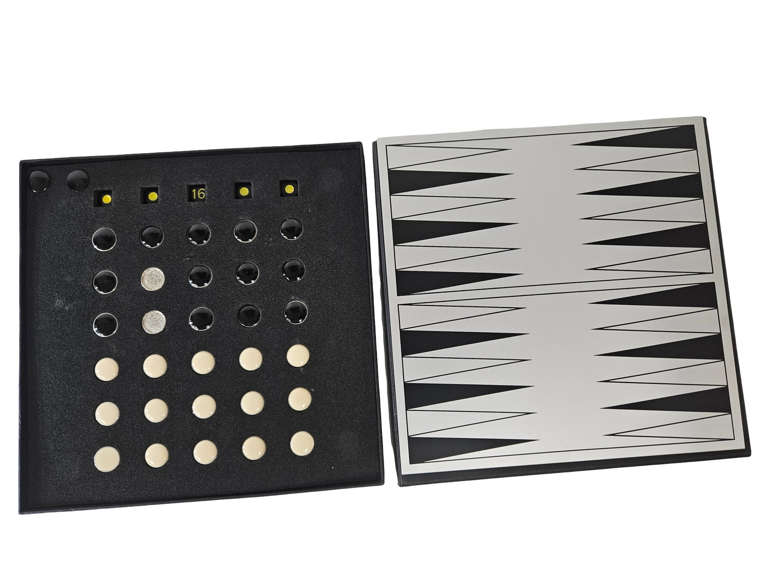 Modern Monochrome Backgammon Game Set - 2