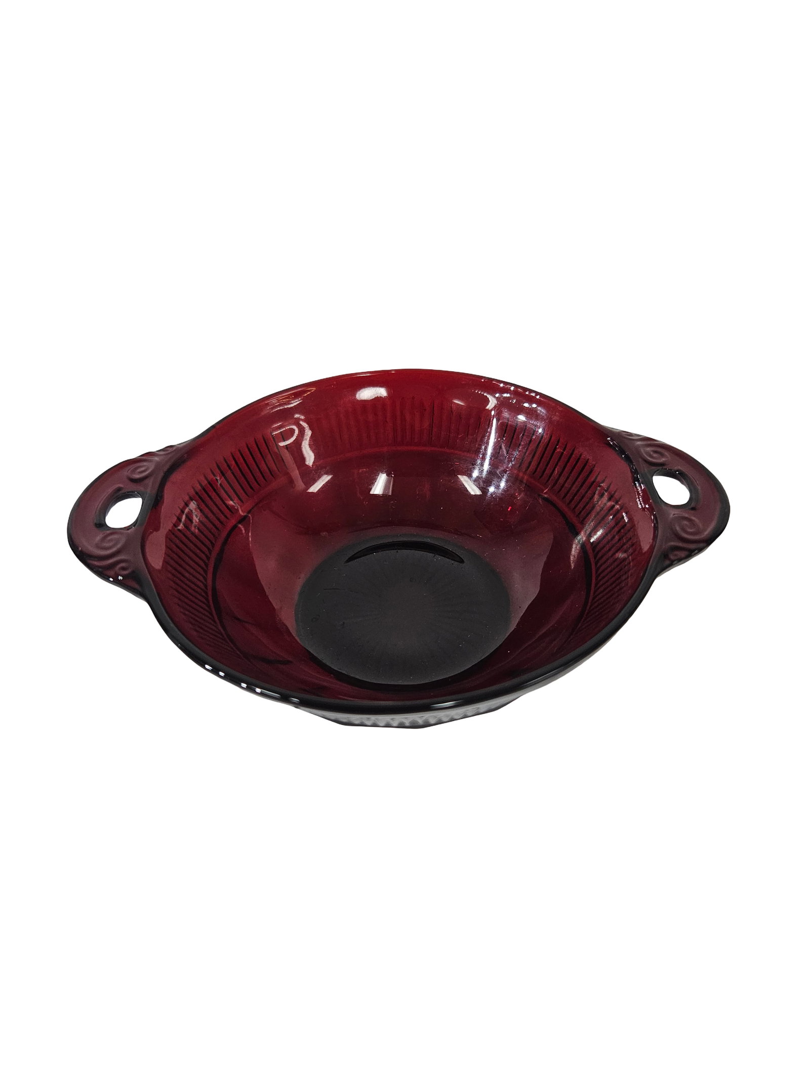 Vintage Ruby Red Glass Tableware Assort - 6