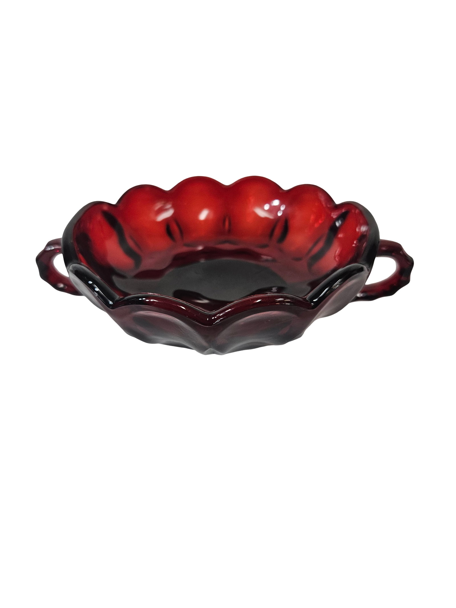 Vintage Ruby Red Glass Tableware Assort - 7