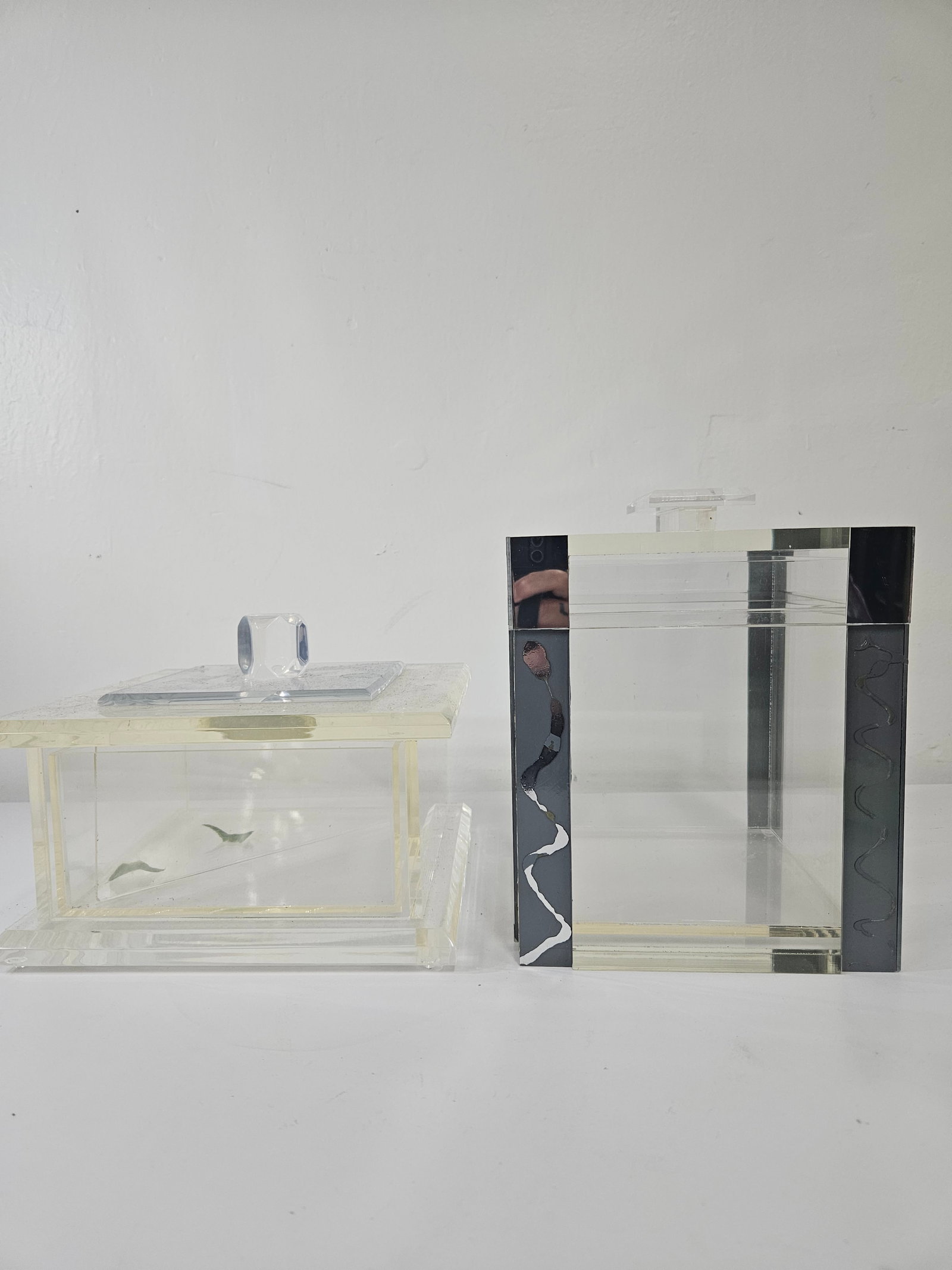 Two Mid-Century Lucite & Acrylic Boxes (1 of 6)