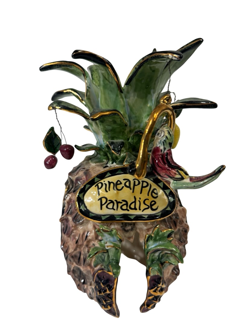 Ceramic Pineapple Paradise Figurine