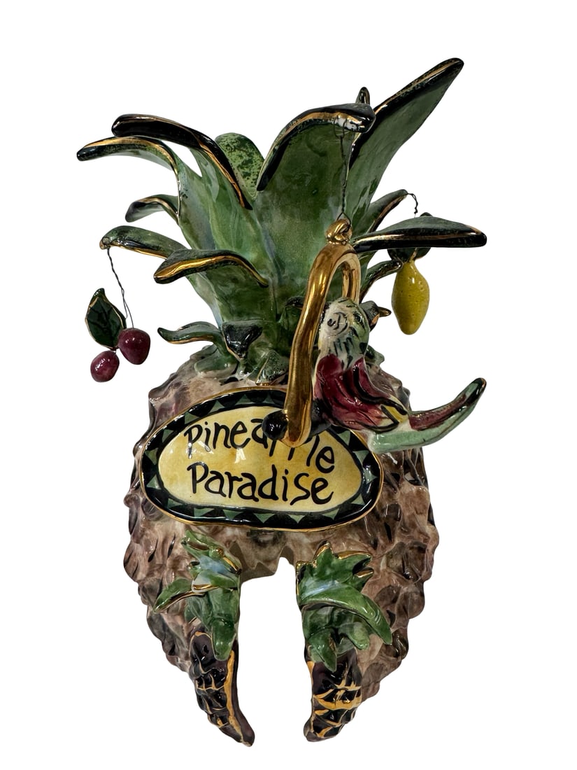 Ceramic Pineapple Paradise Figurine - 2