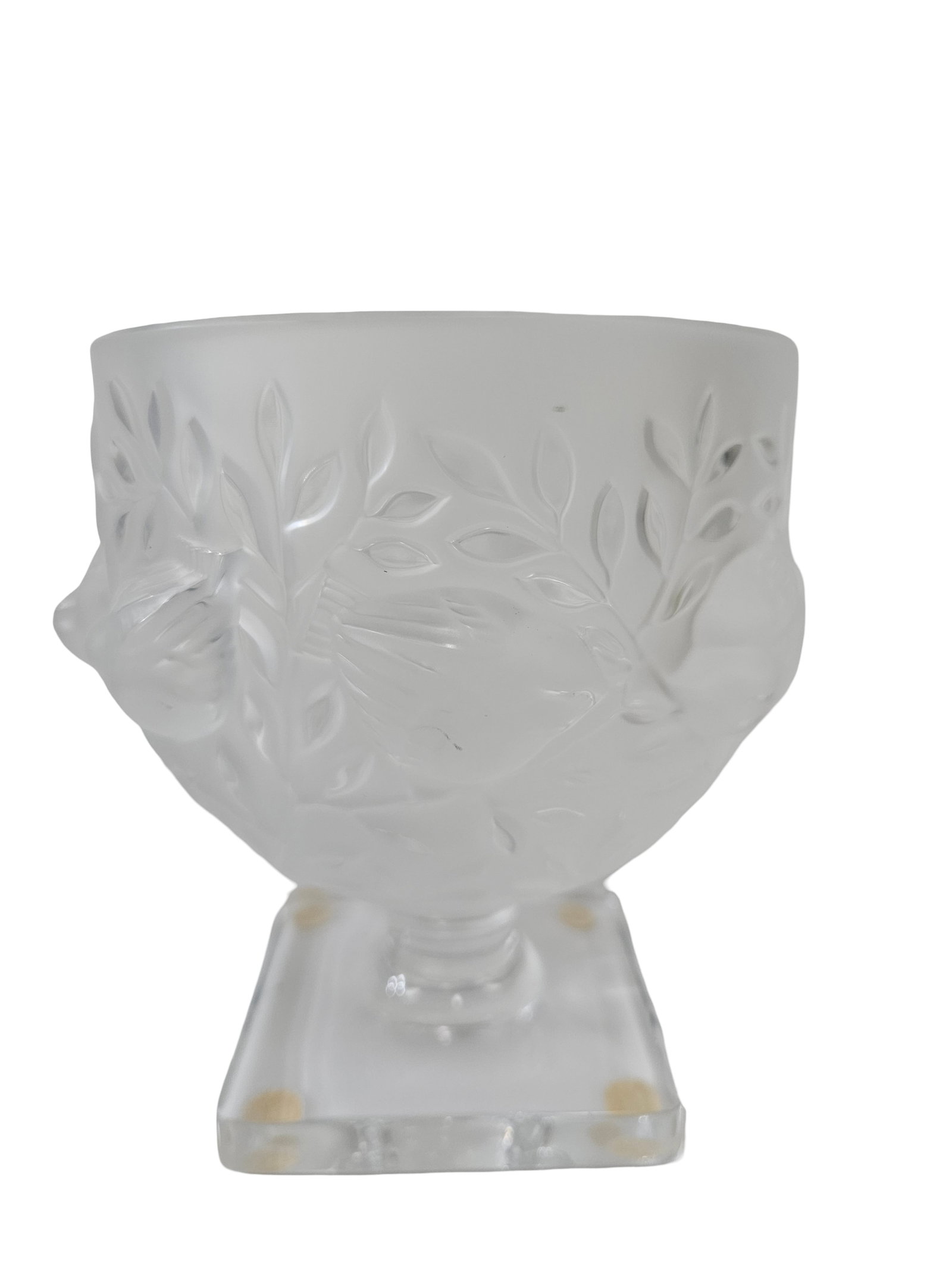 Lalique 'Mésanges' Signed Footed Bowl (1 of 7)