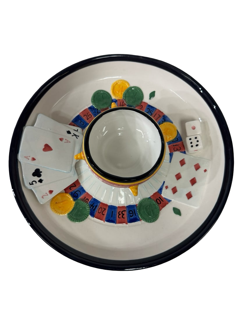 Casino Theme Ceramic Chip and Dip Set (1 of 2)