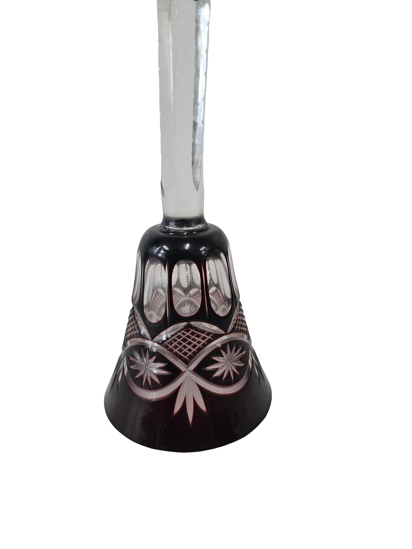 Bohemian Style Cut-to-Clear Glass Bell (1 of 3)