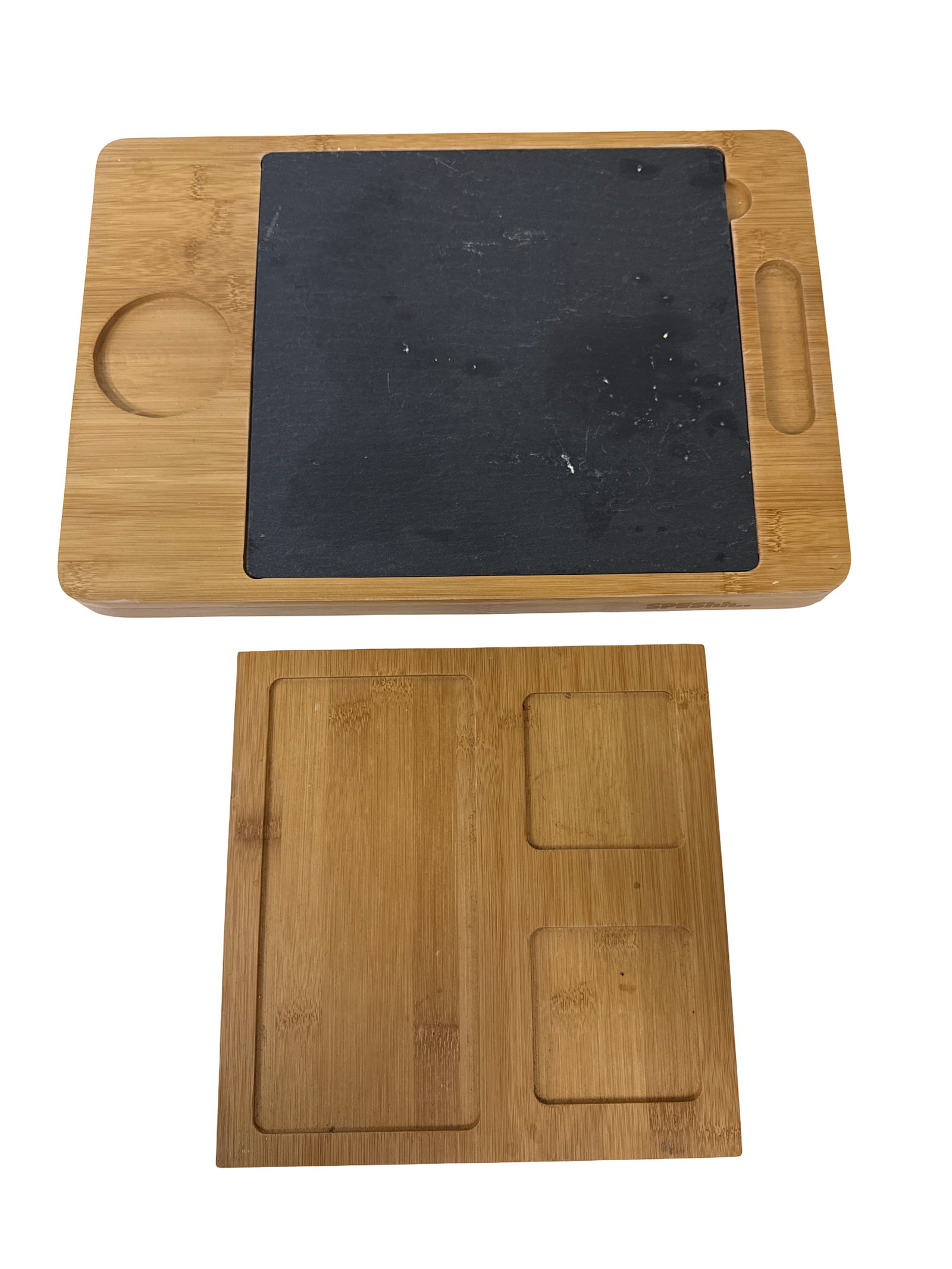 Bamboo Cheese Board with Slate Inlay (1 of 6)