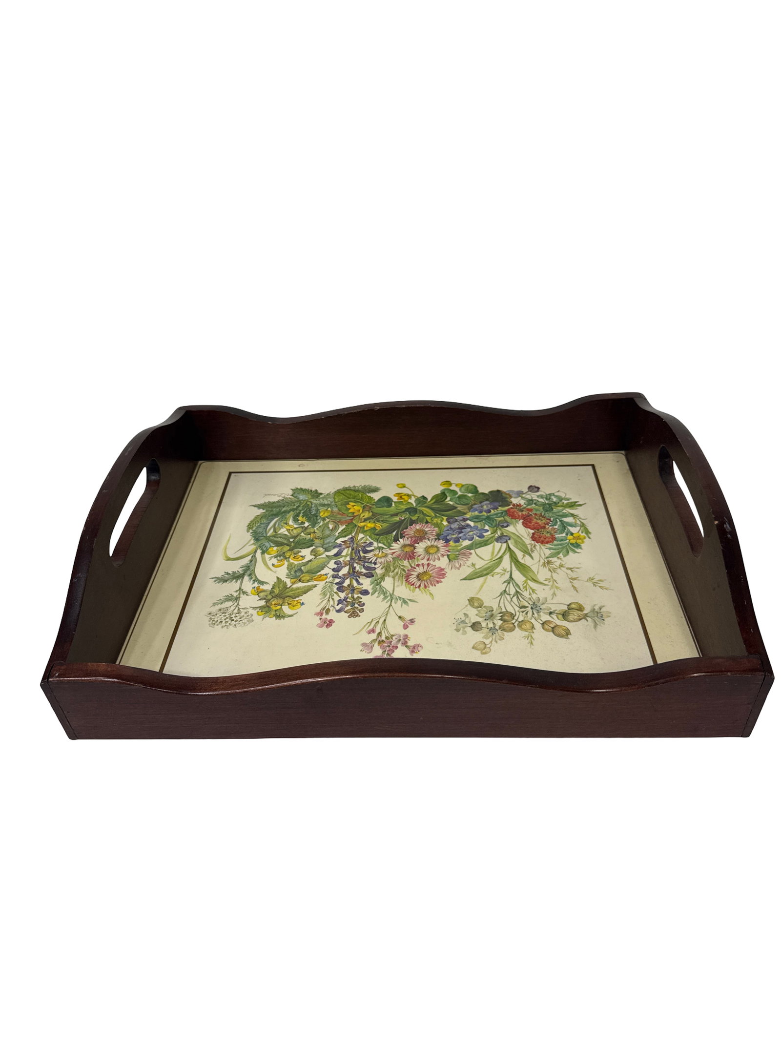 Vintage Style Botanical Wooden Tray (1 of 4)