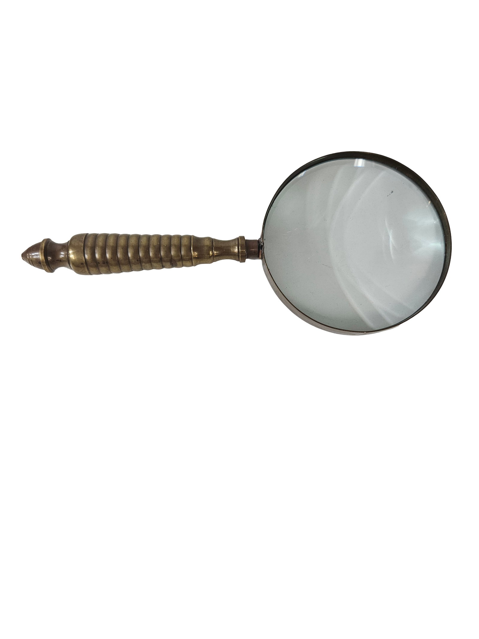 Vintage Style Ribbed Brass Magnifier (1 of 5)