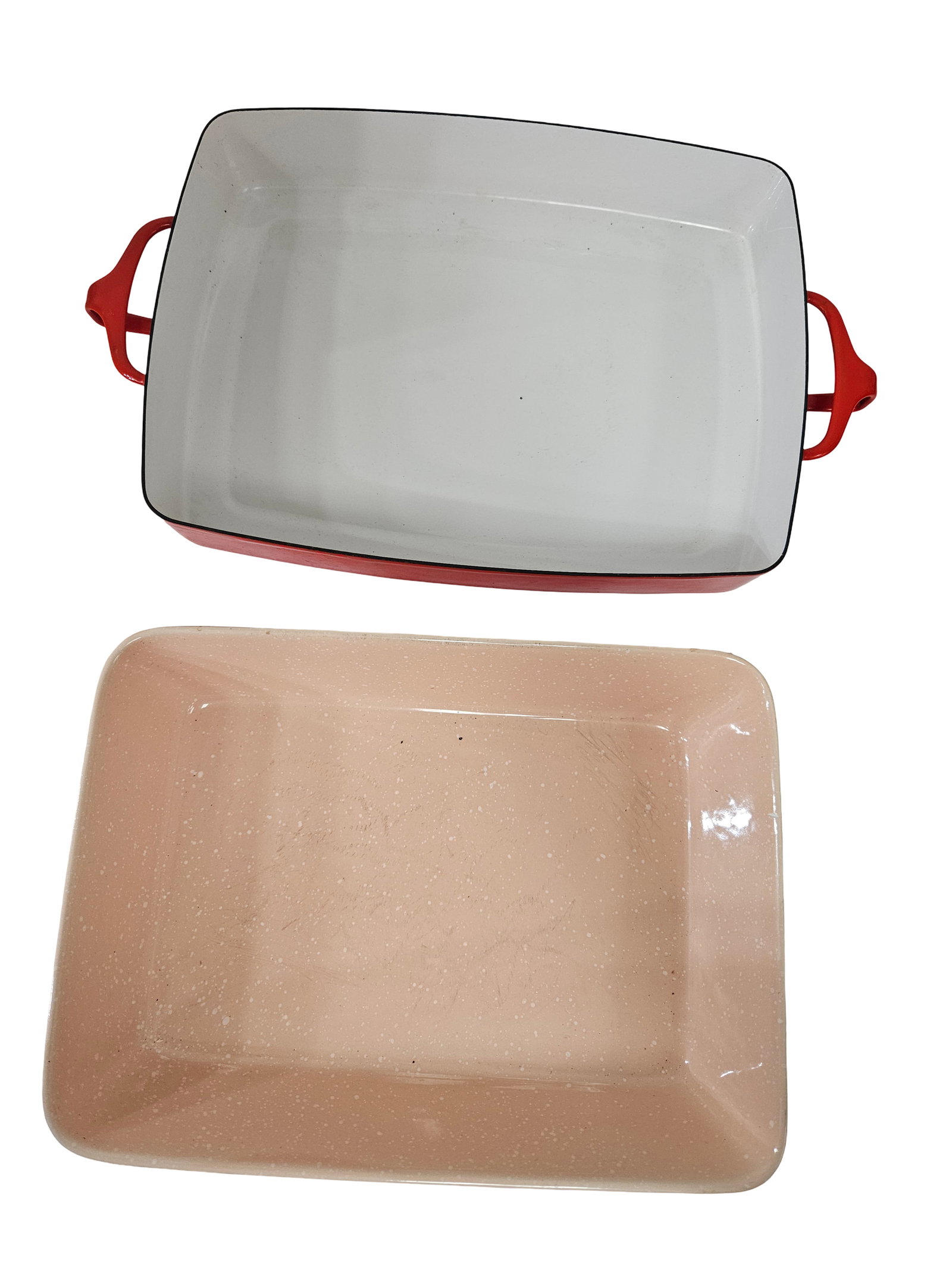 Dansk Red Enamel Roaster with Insert - 3