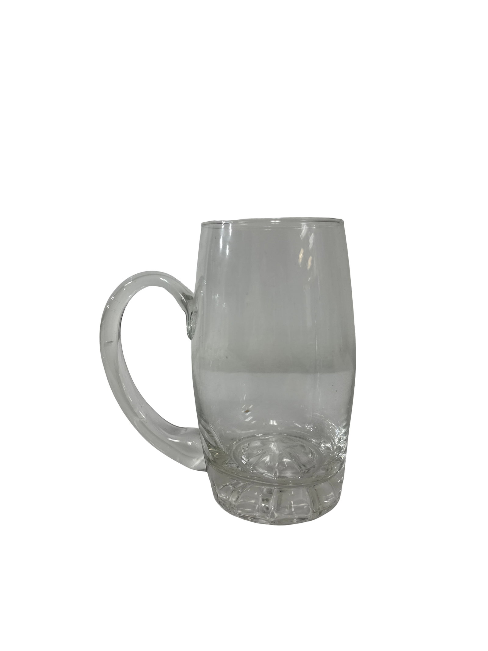 Large Clear Glass Beer Mug with Handle (1 of 5)