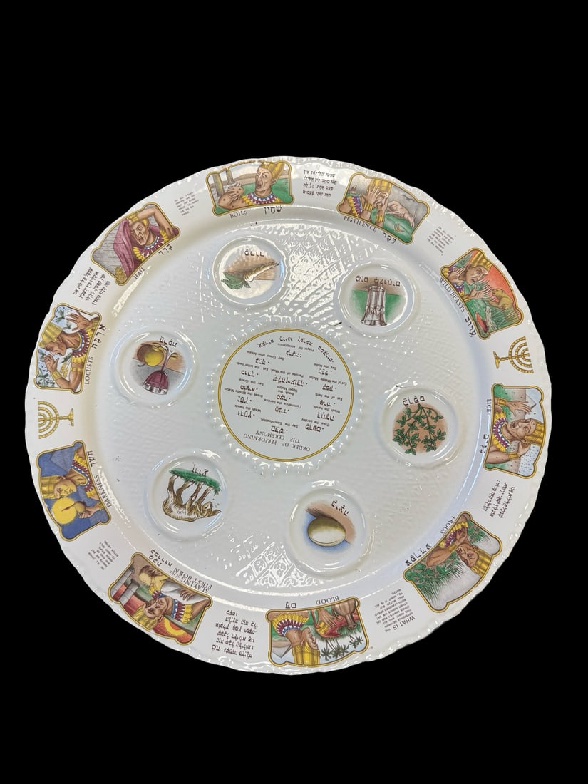 Large Vintage Ceramic Passover Plate (1 of 6)
