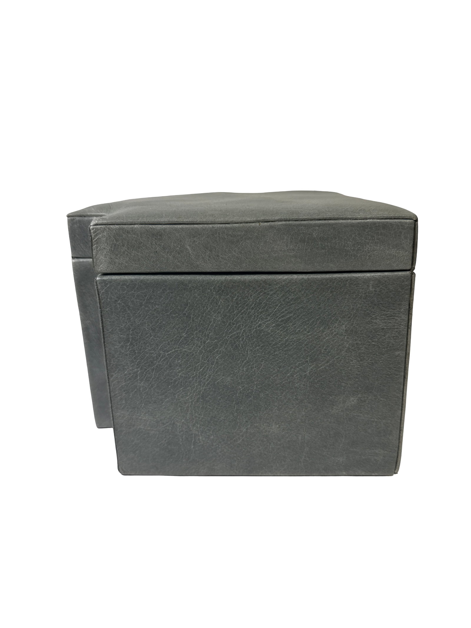 Nesting Grey Faux-Leather Dec Boxes - 5