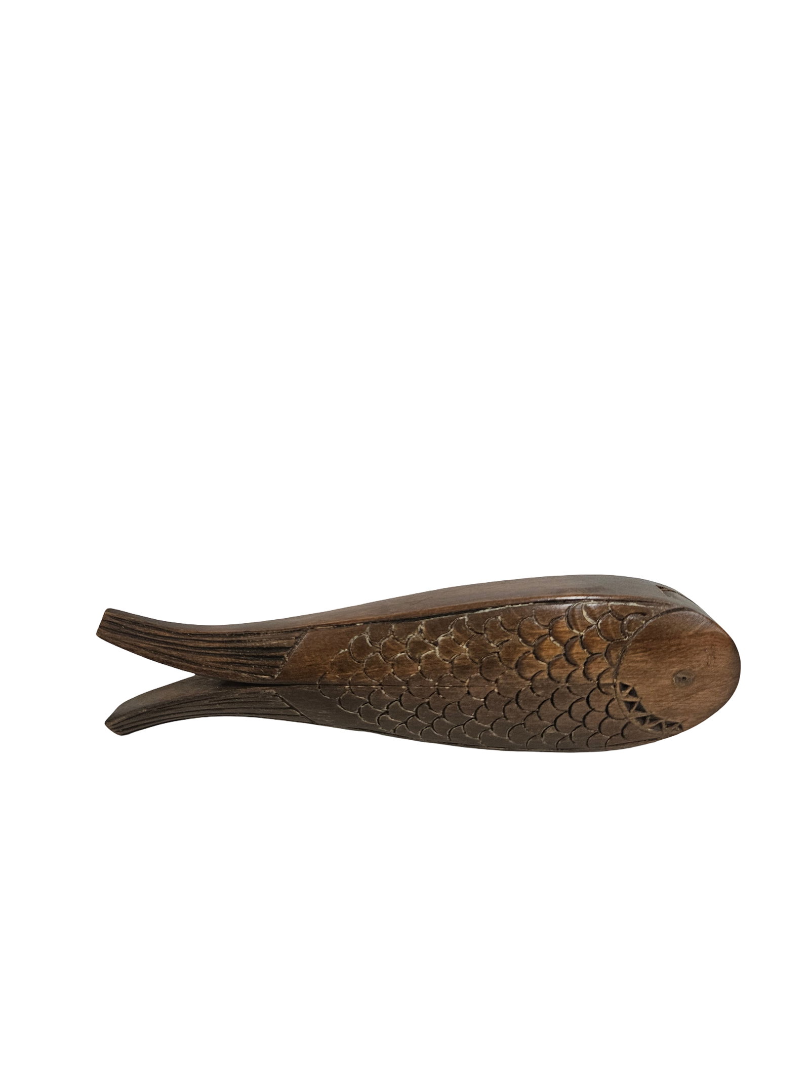 Vintage Hand Carved Wooden Fish Nutcrack (1 of 6)