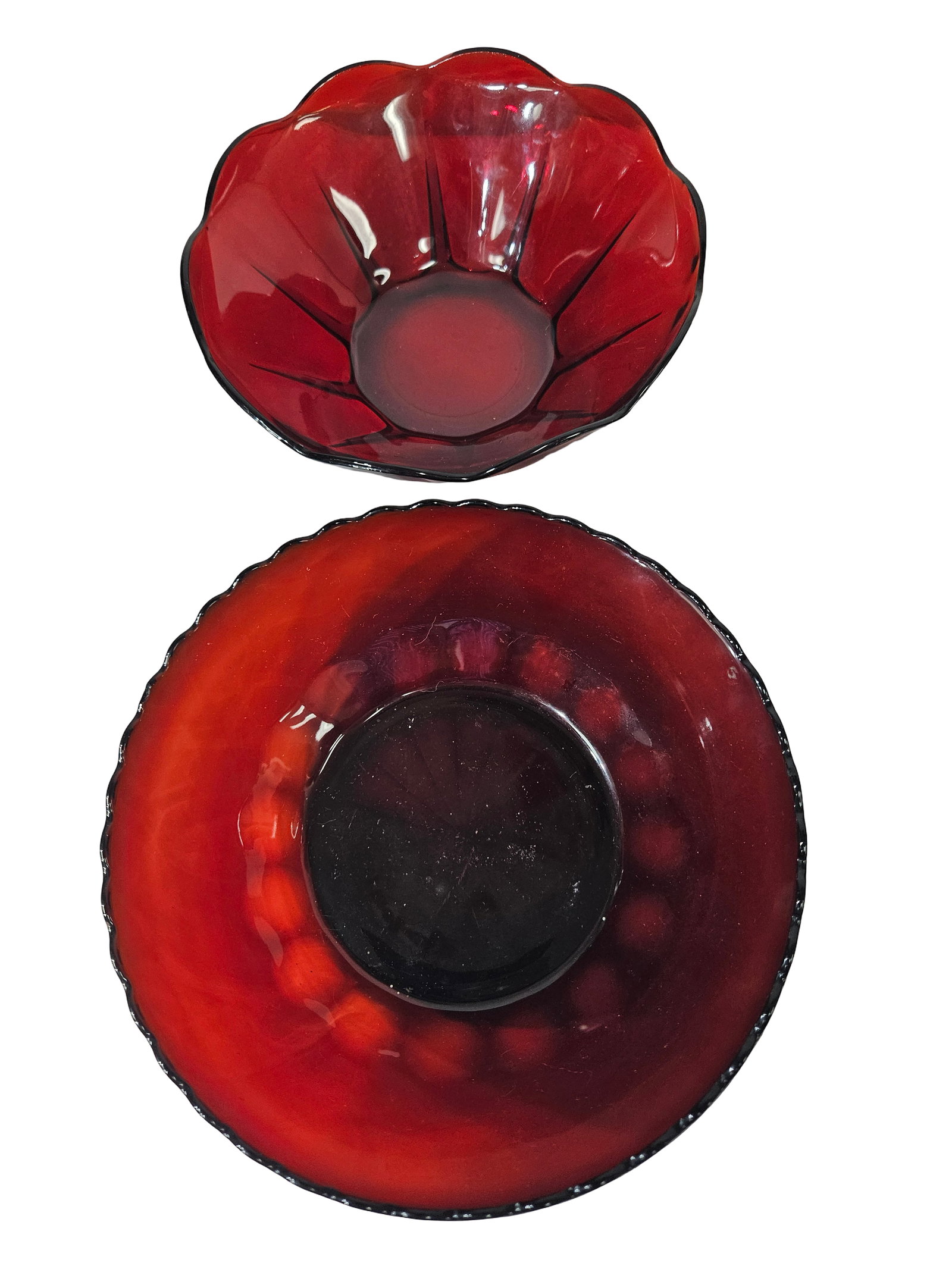 Vintage Ruby Red Glassware Set 14pc - 3