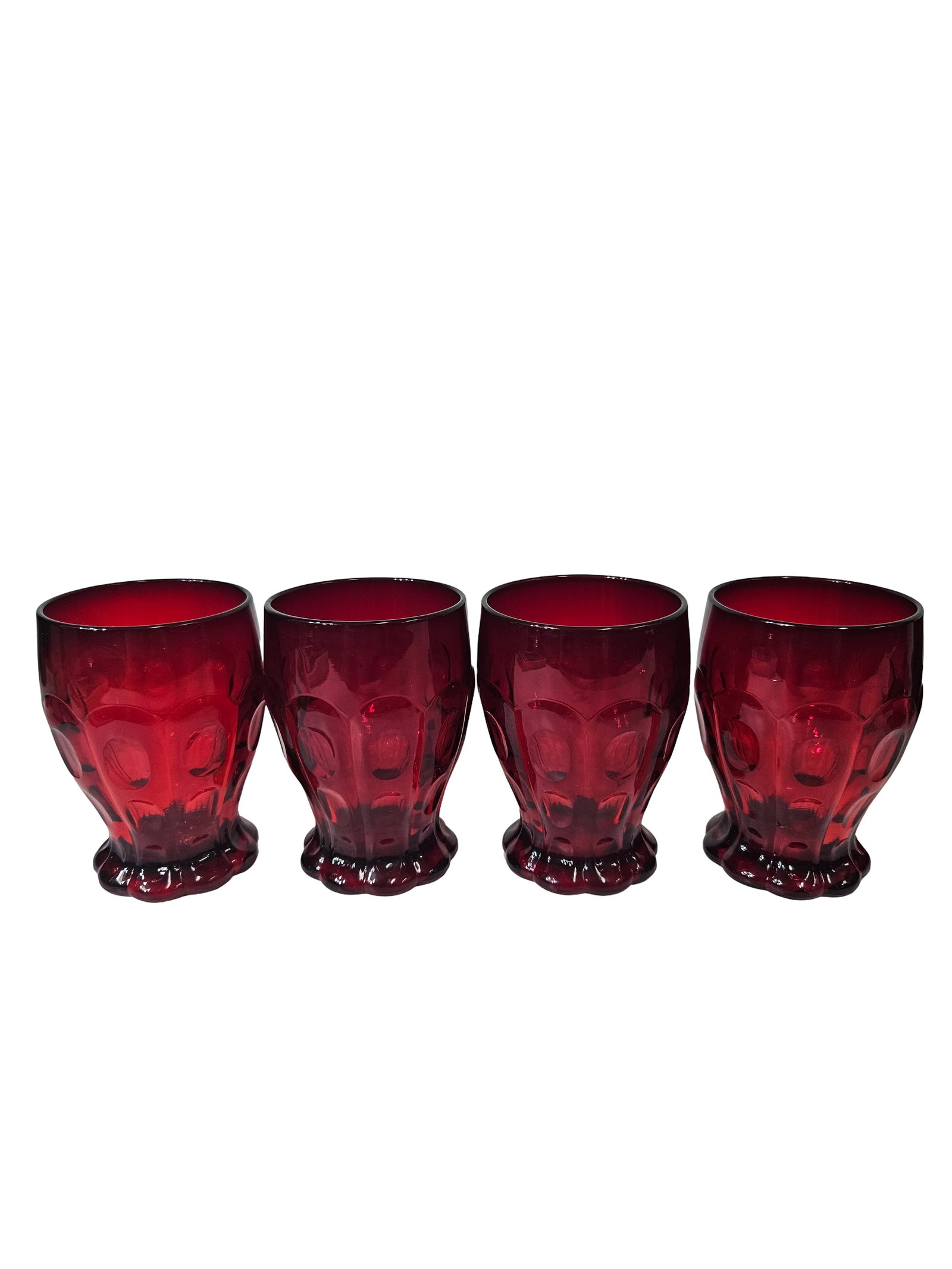 Vintage Ruby Red Glassware Set 14pc - 5