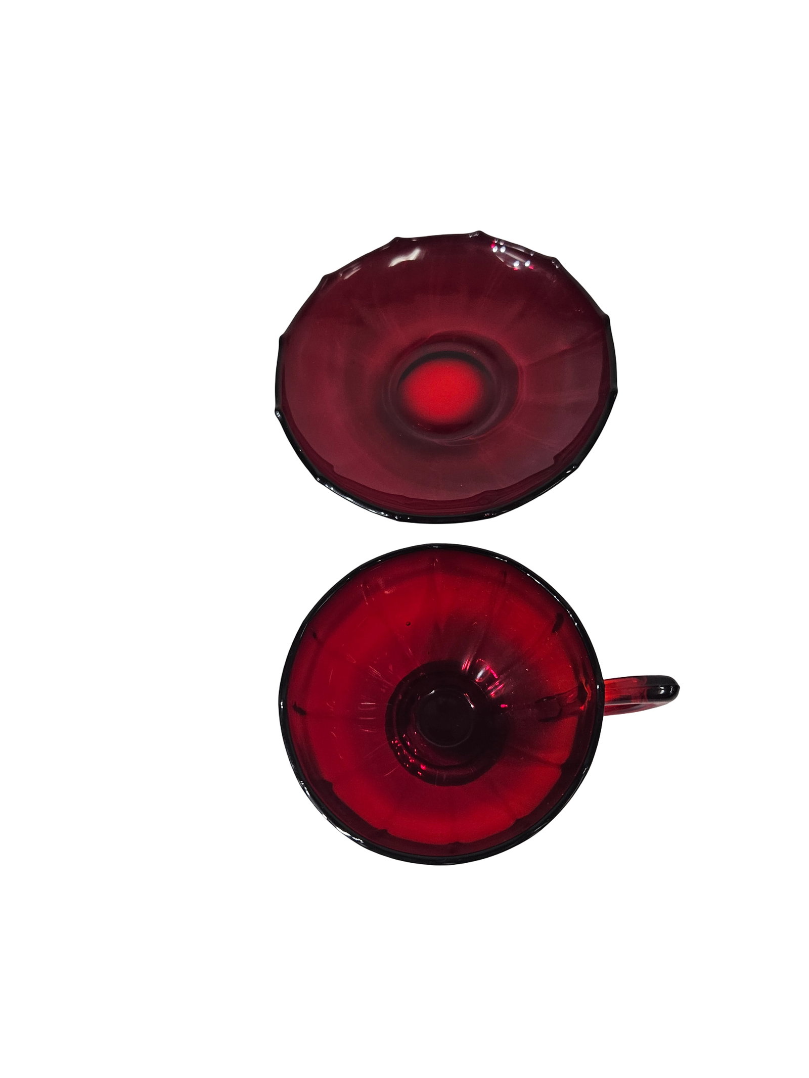 Vintage Ruby Red Glassware Set 14pc - 8
