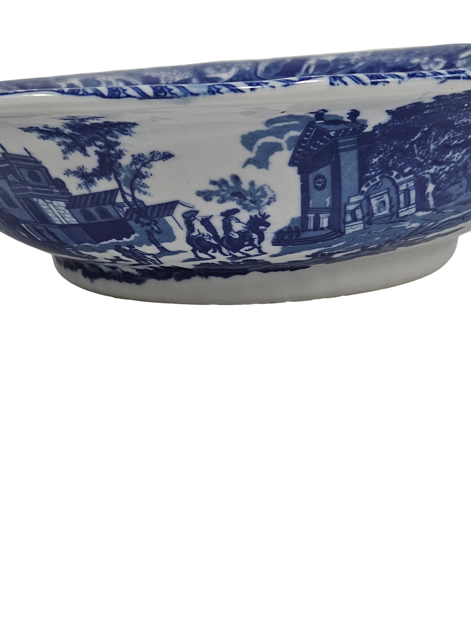 Large Blue Transferware Estate Basin - 6