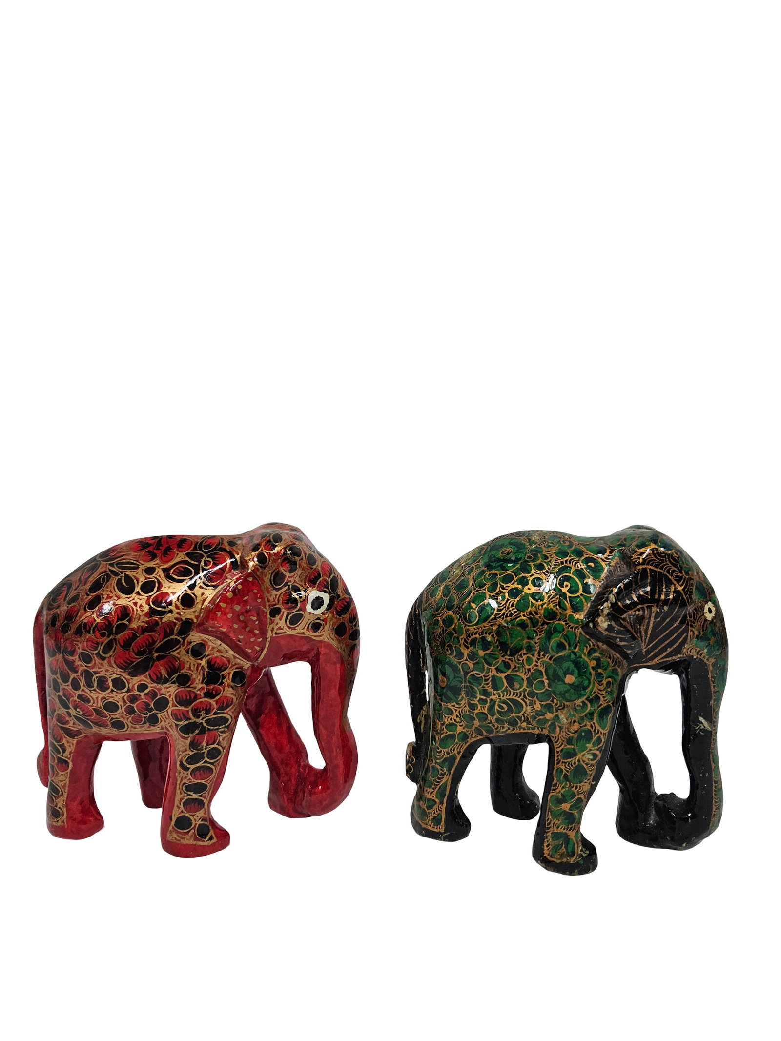 Pair of Hand-Painted Lacquer Elephants (1 of 5)