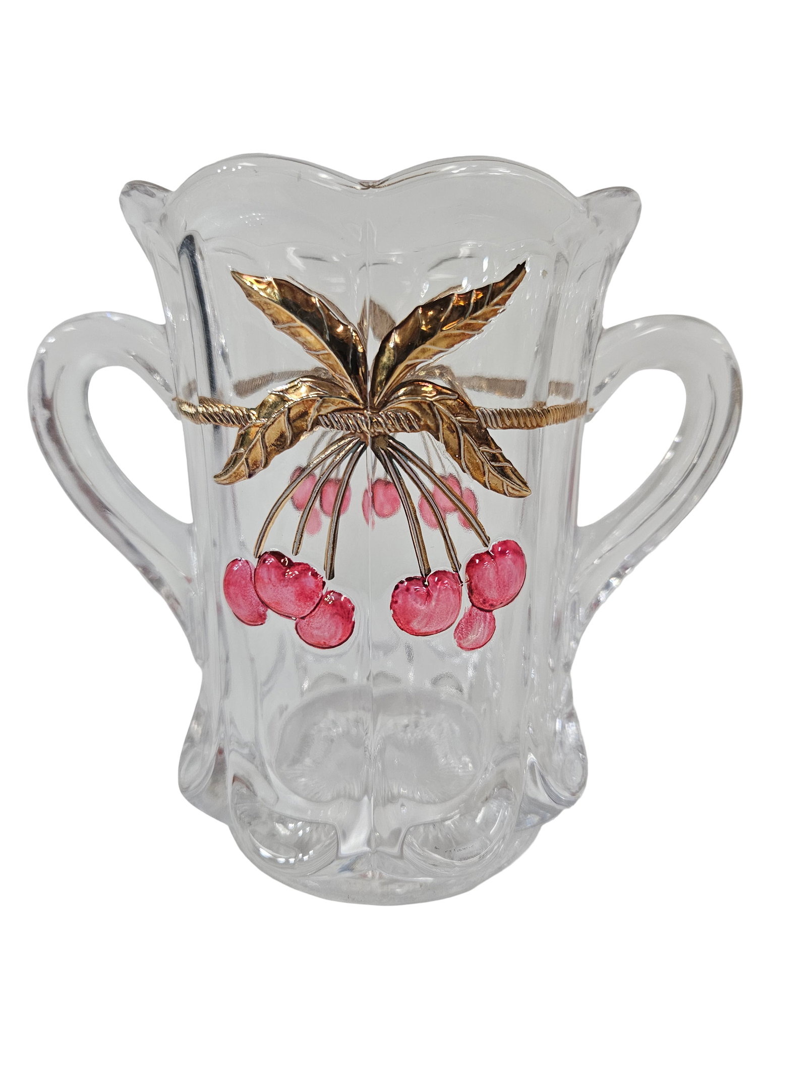 Vintage Cherry Pattern Glass Tableware - 4