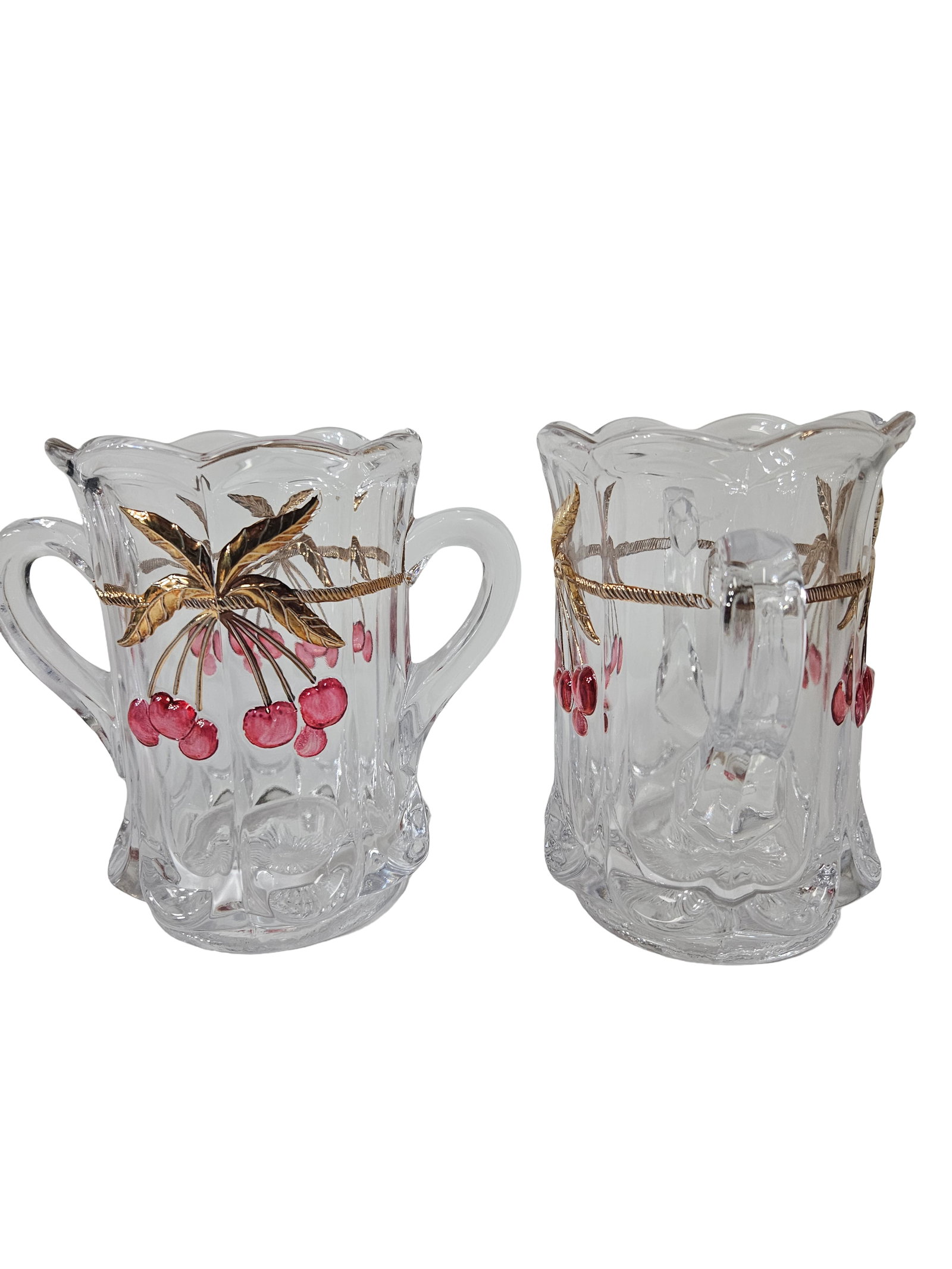 Vintage Cherry Pattern Glass Tableware - 5