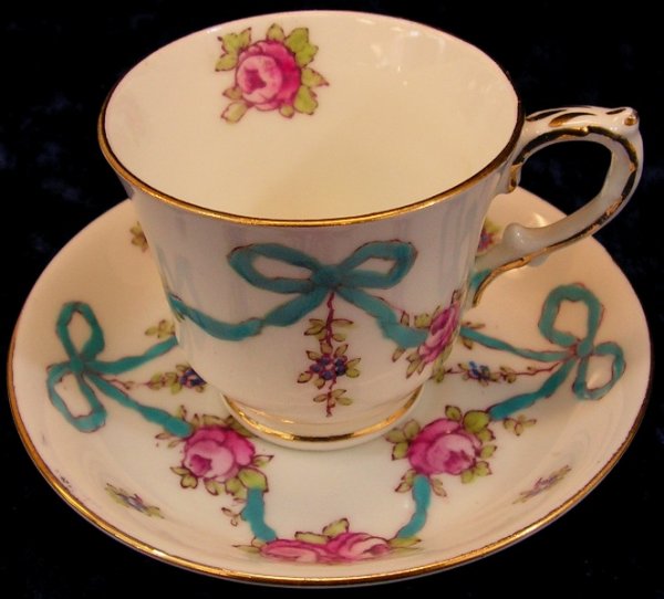 Bone China Tea Cup & Saucer Staffordshire England: Porcelain Tea Cup and Saucer. Bone China. Crown Staffordshire. England.
