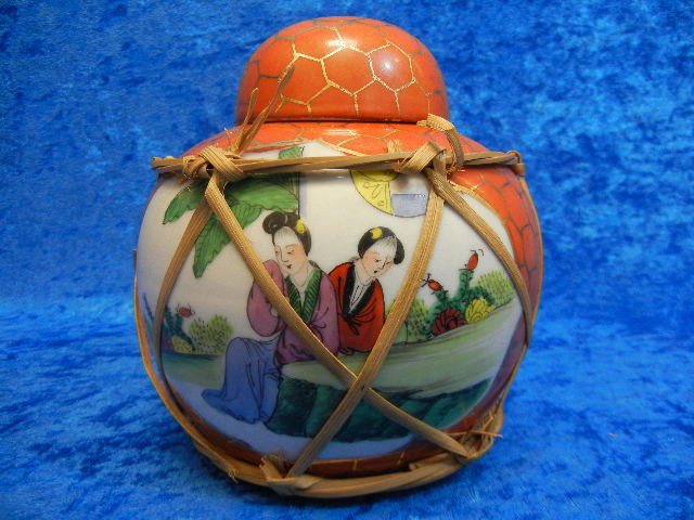 Asian Jung Chun Canning Porcelain Ginger Jar: Preserved Stem Ginger in Syrup by Jung Chun Canning Co. Porcelain Jar