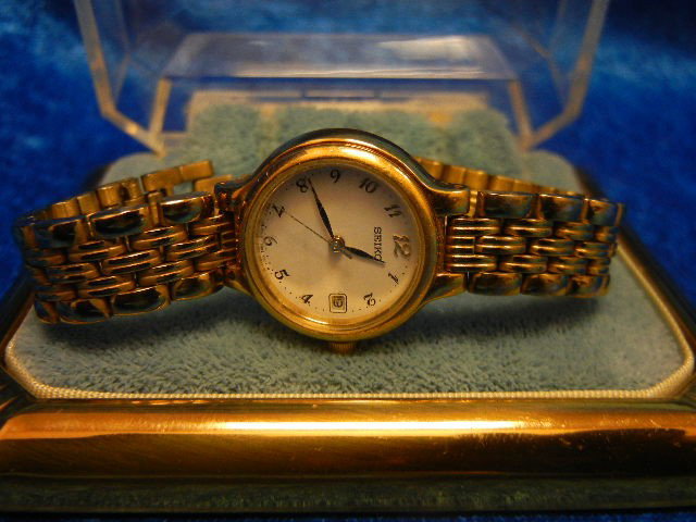 Vintage Seiko Gold Watch, Japan, Shiman of Newark: Vintage Seiko Gold Watch, Made In Japan for Shiman of Newark